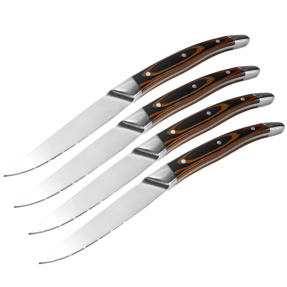 steak knife with double bolsters