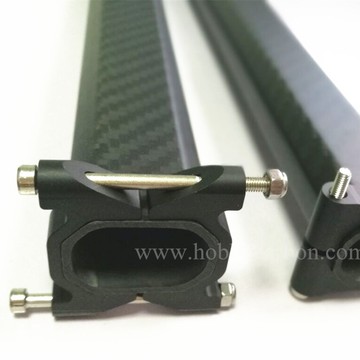 Cross aluminum clamp for octagonal carbon fiber tube