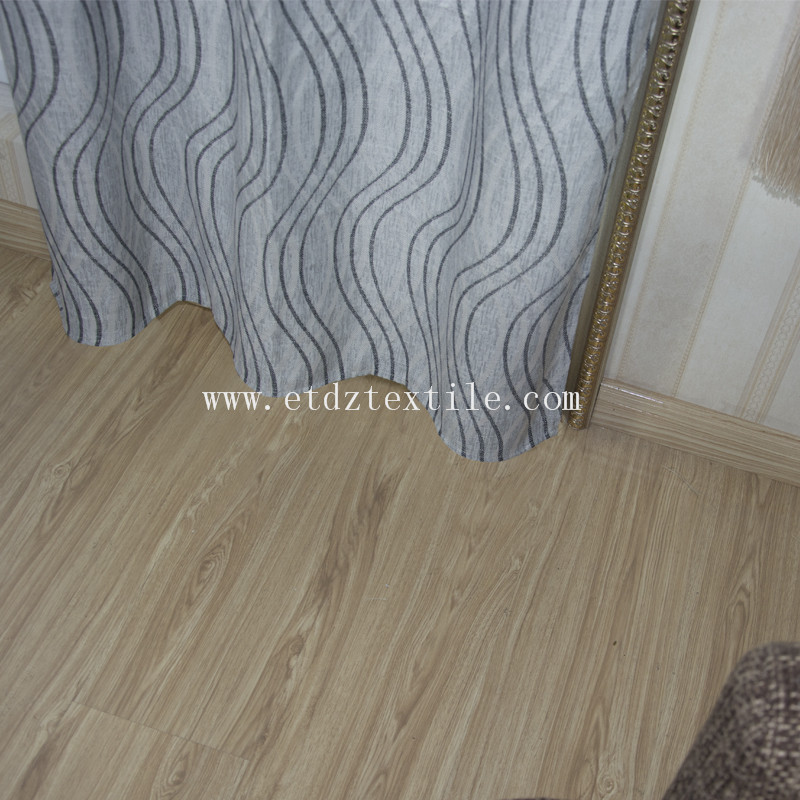 6014 Grey Popular Jacquard Linen Like Curtain