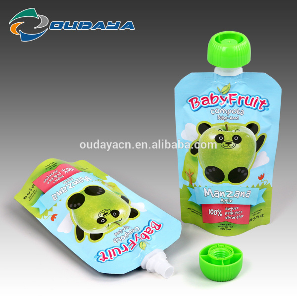 Plastic Customized Printing Fruit Shaped Juice pouch