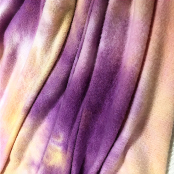 T/R/SP Tie Dyed Brushed Hacci knit fabric