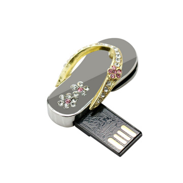 Metal crystal Slippers USB Flash drive