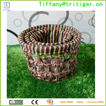 Corn husk straw woven basket various colors Storage Basket