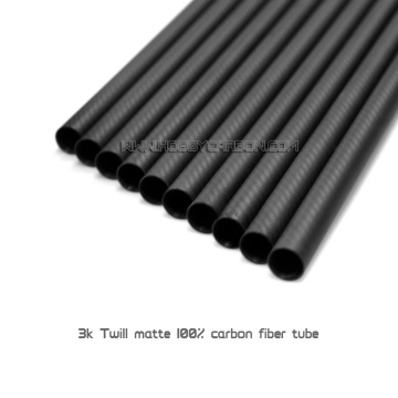 6X4mm 3K Twill Matte Round Carbon Fiber Pipe