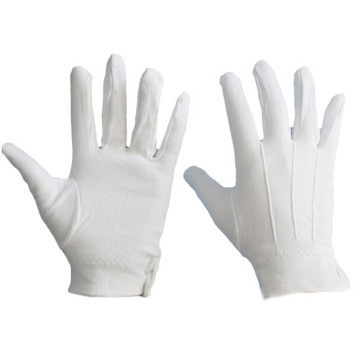 Cotton Cloth White Machinist Working Gloves