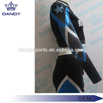 Elegant Metallic Stripes Adult Cheerleader Costume