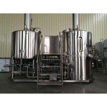 Space saving bar brewery system steam-heated brewhouse