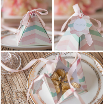 Luxury pyramid candy box for wedding
