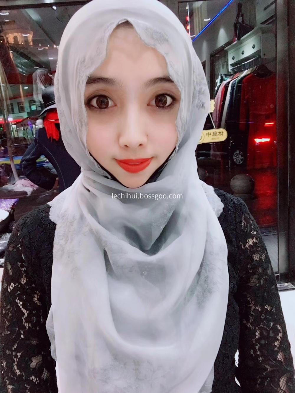 Muslim Long White Hijab
