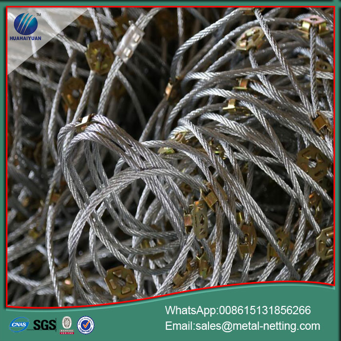 safety rope netting decorative wire rope mesh