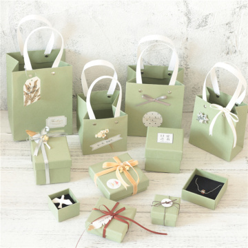 Green best quality jewelry set boxes