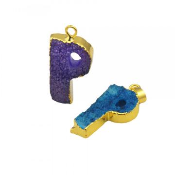 Colorful Crystal Alphabet Letter P Pendant Necklace