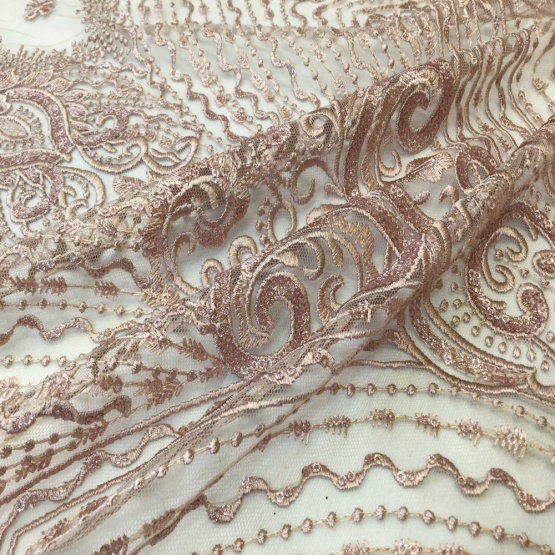 Claasical Design Embroidery Fabric for Evening Dress