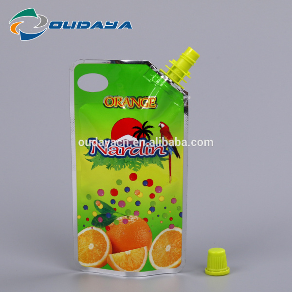 Pouch Juice Packaging Beverage Pouch with Corner Spout