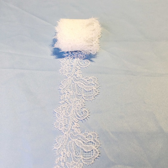 White Elastic Decorative Lace Trim Ribbon