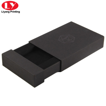 Printed luxury of black drawer box with foam
