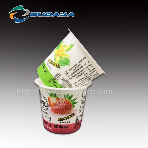 Customized Ice Cream Cup Yogurt Cup with Spoon
