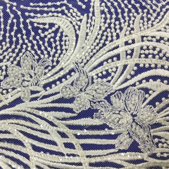 High Quality Heavy Beaded Embroidered Lace