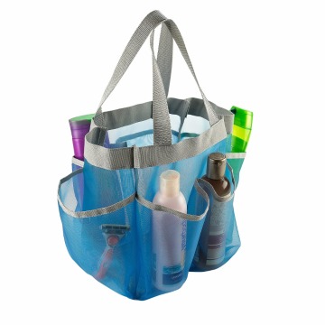 Mesh Shower Caddy Tote - 7 Pockets - Assorted Colors