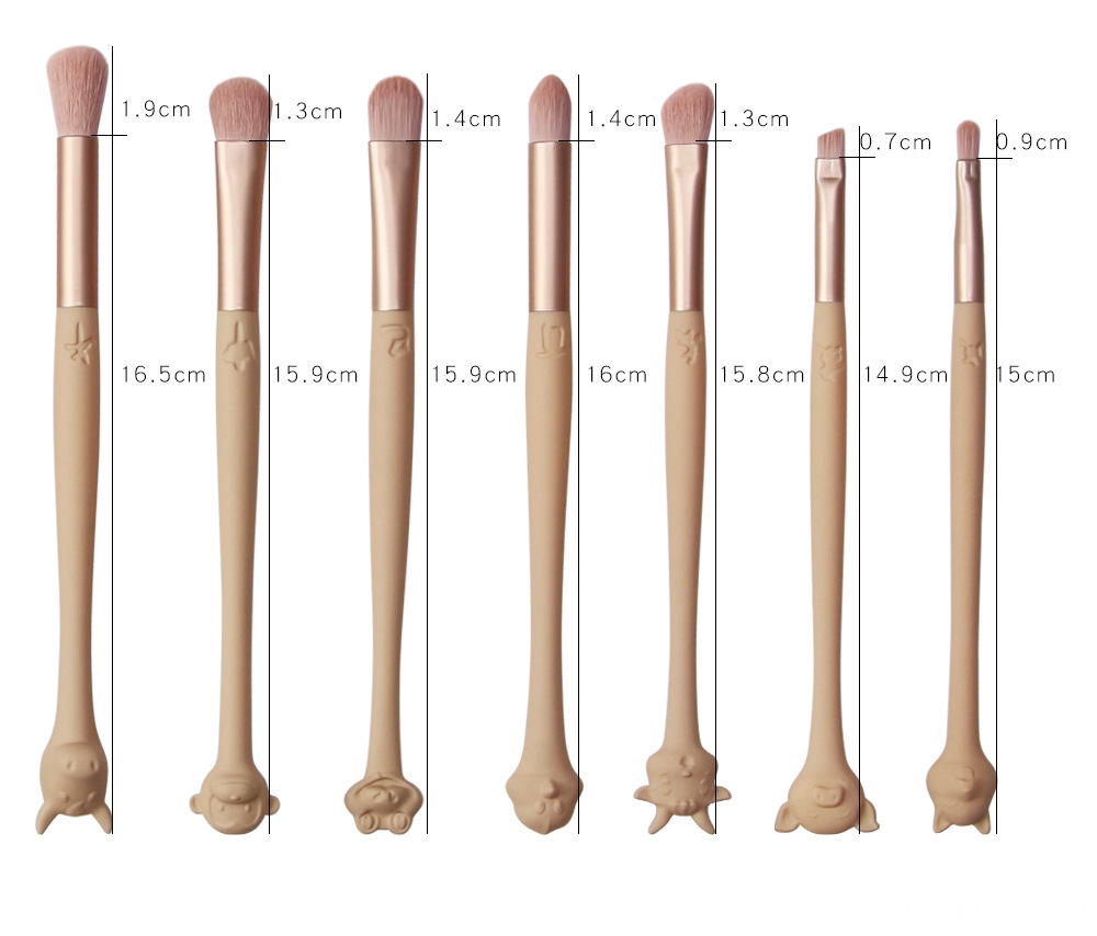 12 Zodiac Pattern Makeup Brushes 