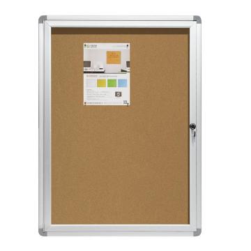 Office open doors bulletin board with aluminum frame
