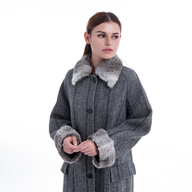 New model cashmere overcoat with plush