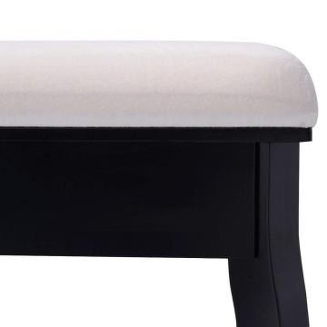 black modern wood mirrored dresser furniture dressing table