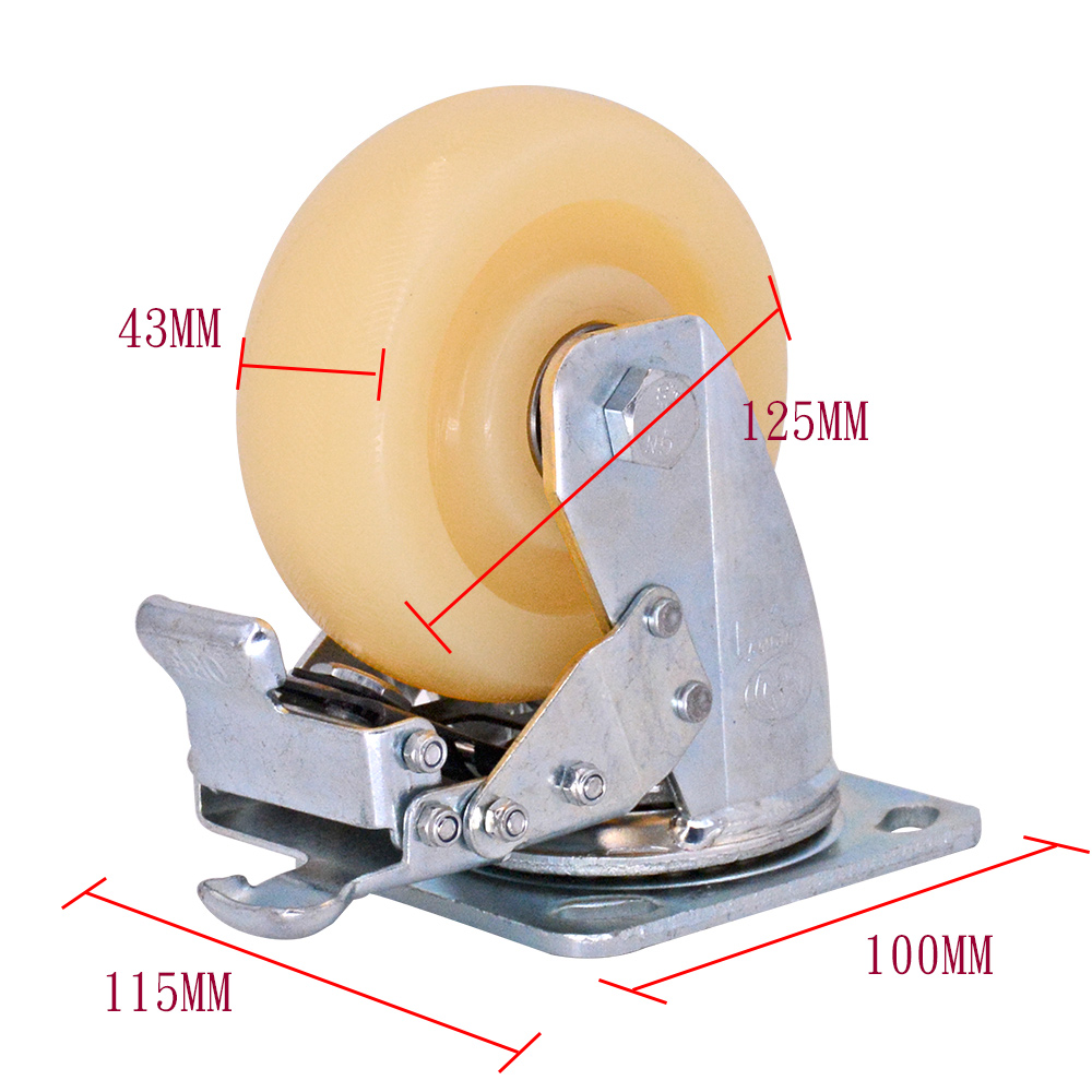 5 Inch Pp Caster With Brake