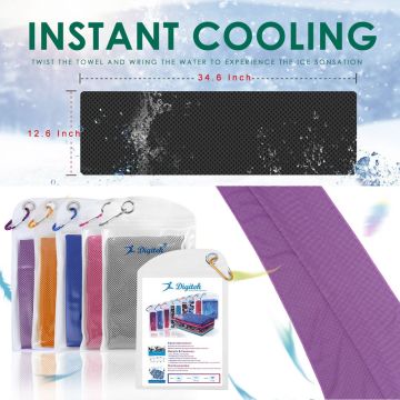 Digitek 4 pcs Cooling Sports Microfiber Towels
