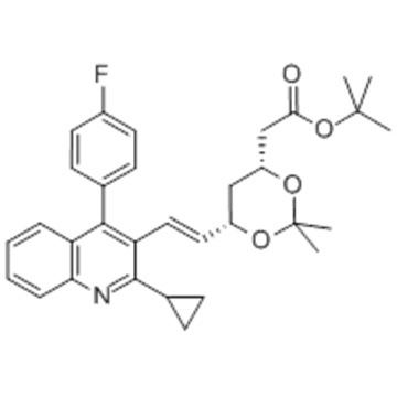 (4R,6S)-6-[(1E)-2-[2-Cyclopropyl-4-(4-fluorophenyl)-3-quinolinyl]ethenyl]-2,2-dimethyl-1,3-dioxane-4-acetic acid tert-butyl ester CAS 147489-06-3