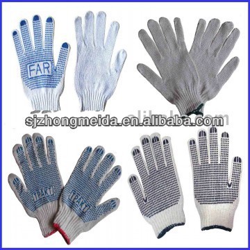 pvc dot 30/70 500g cotton knitted gloves
