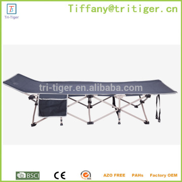 High quality iron bed with pillow Lightweight Folding Camp Cot/folding camping bed