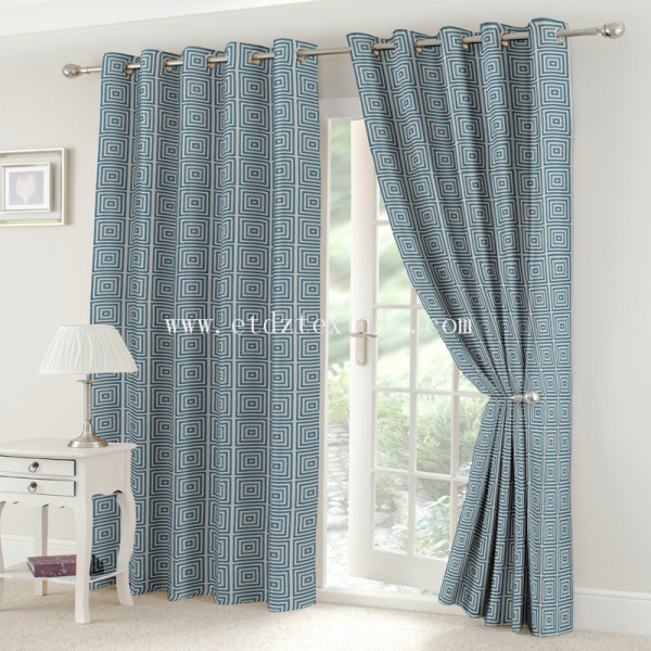 2017 top sell 100% Polyester Linen Touching Window Curtain