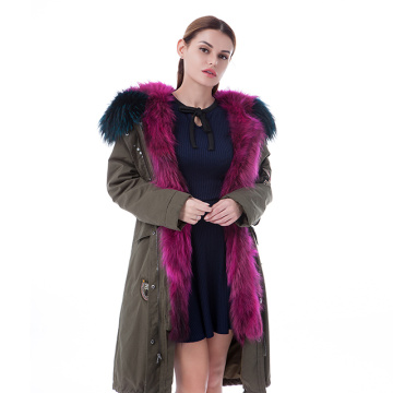 Purple fur winter outwear