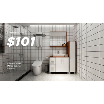 Modern Simple Design Wooden Bathroom Cabinet