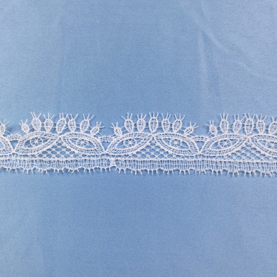 White Bridal Thick Lace Trim by Yard