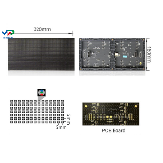 PH5 Indoor LED Display Module with 320x160mm