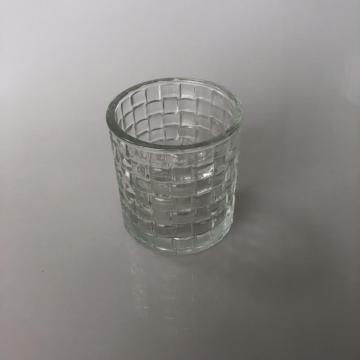 Column with cube glass candle cup