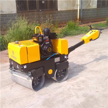 Mni walk behind double drum road roller vibratory