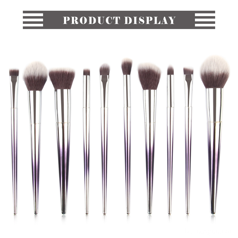 10 Pcs Graduated Color Makeup Brushes  3