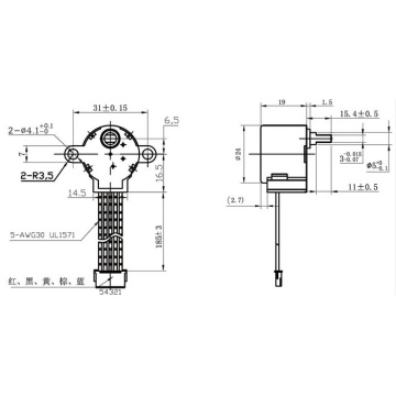 24BYJ| Stepper Motor Gear Reduction |Motor Reduction Gearbox
