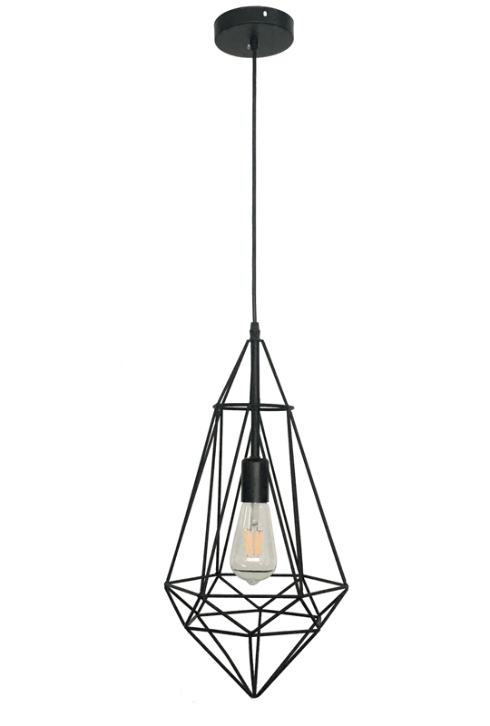 Geometric Black Lamp