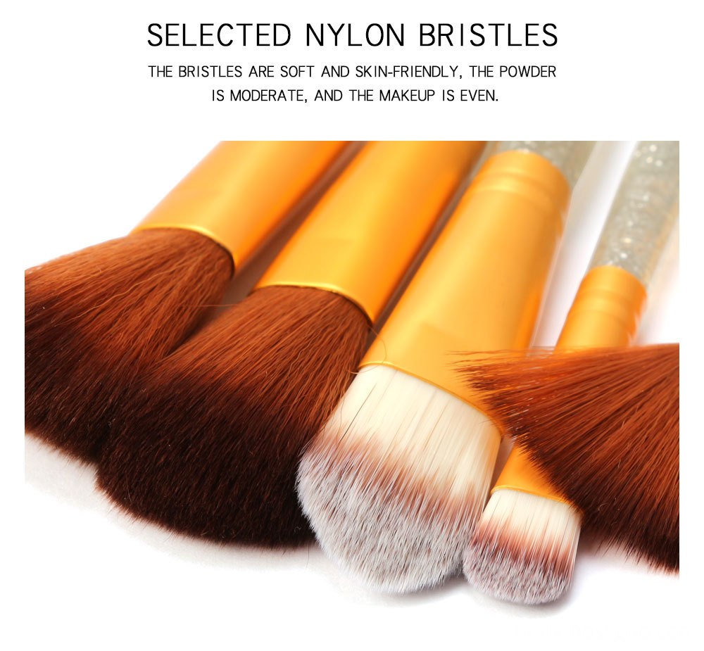 Crystal Handle Makeup Brushes Set