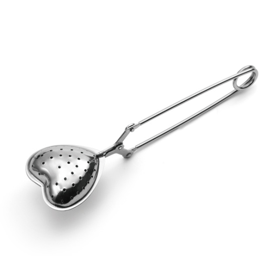 Stainless steel heart shaped tea infuser with handle