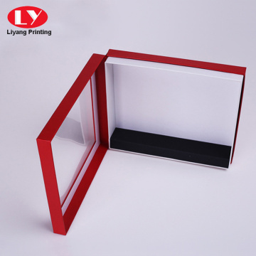 Red cardboard window gift box