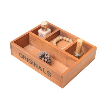 Handmade pine wood storage organizer box
