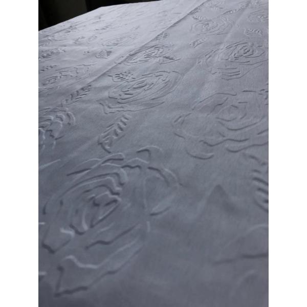 polyester 3d emboss fabric rose design