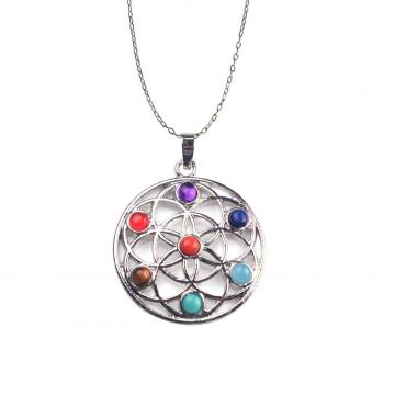 Chakra Pendant Spirit Healing Pendulum Silver Jewelry