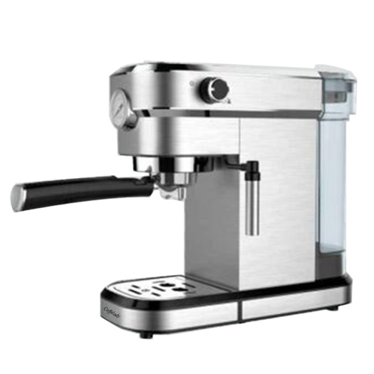 Stainless steel coffee maker with pressure meter
