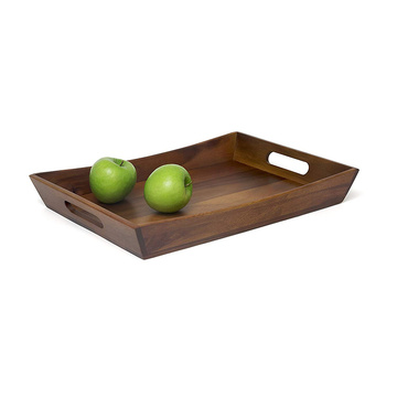 Lipper International 1165 Acacia Curved Serving Tray, 19.88